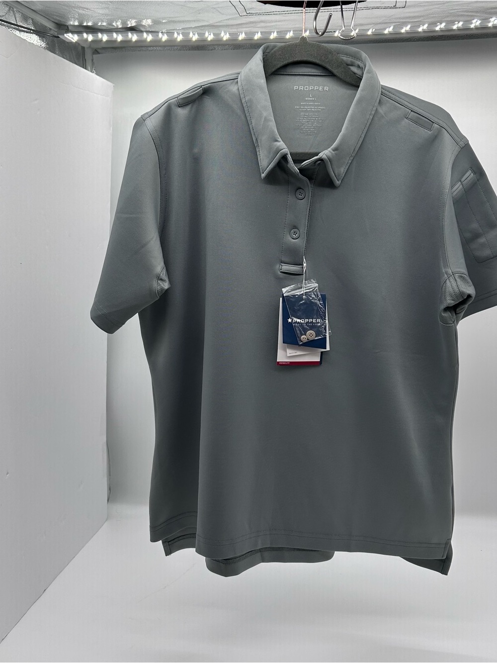 Propper Women’s Short Sleeve Tactical Polo Shirt in Gray L